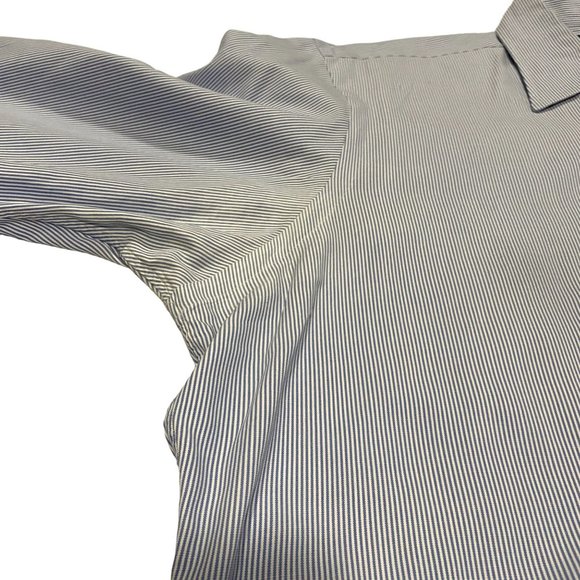 Polo by Ralph Lauren Long Sleeve Shirt Andrew Classic Fit Blue White Stripe 16.5 - Picture 7 of 9